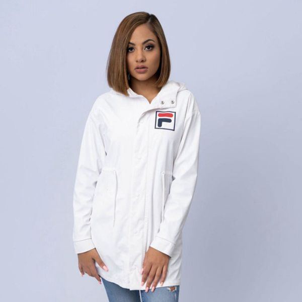 Jaqueta Corta Vento Fila Mulher Branco/Vermelhas/Azul Marinho - Fila Willow En Portugal,JPYH-72513